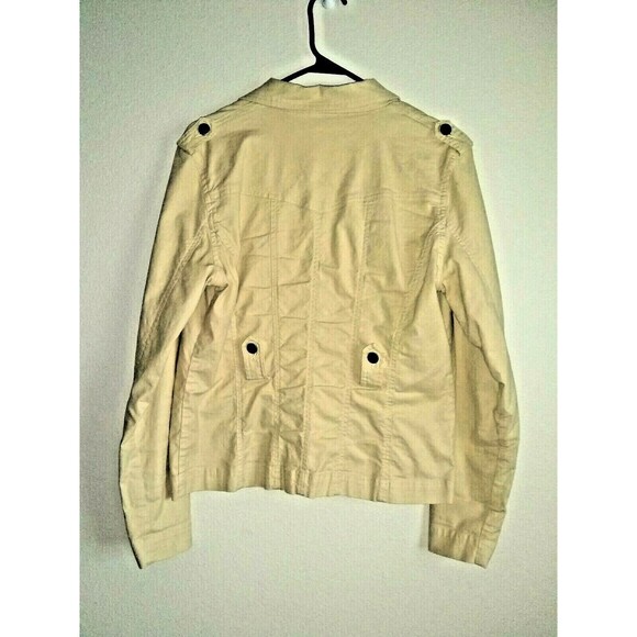 Ruff Hewn Blazer Button Front Linen Blend Tan Women's Size Medium - Picture 4 of 4